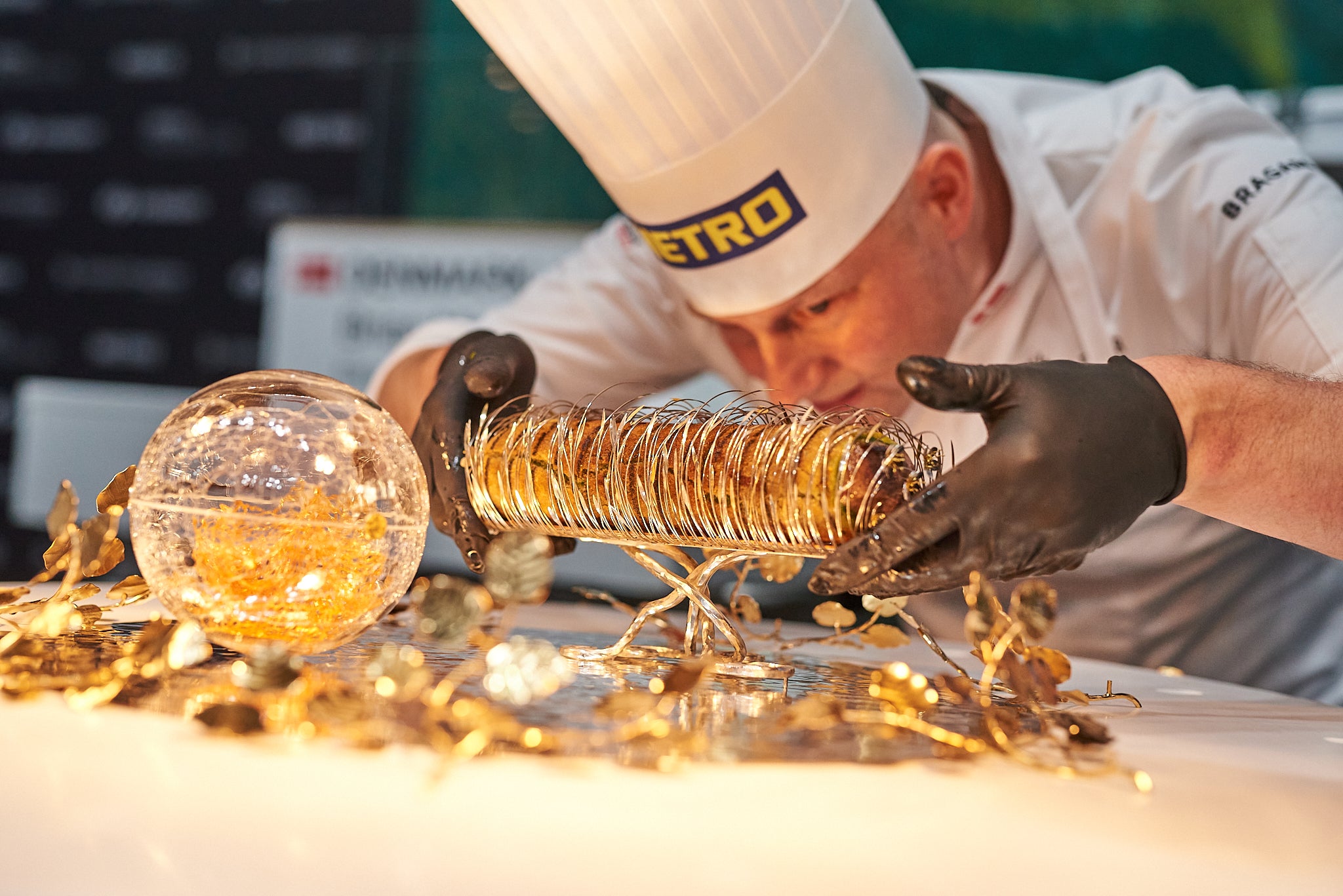 Chef preparing a dish