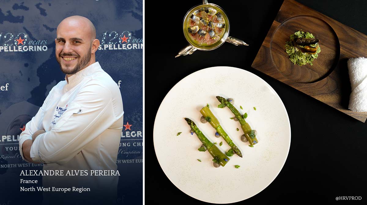 Alexandre Alves Pereira, Paris, France, North West Europe Region – “Green asparagus, sardine, ground ivy”